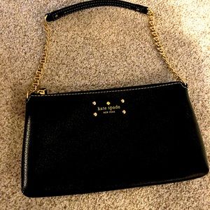 Kate Spade Wellesley Byrd Black Leather Chain mini shoulder bag